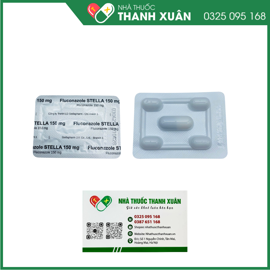 Fluconazole Stella 150 mg điều trị nấm, viêm màng não